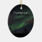 Show van de noordelijke lichten; Personaliseerbaar Keramisch Ornament (Rechts)