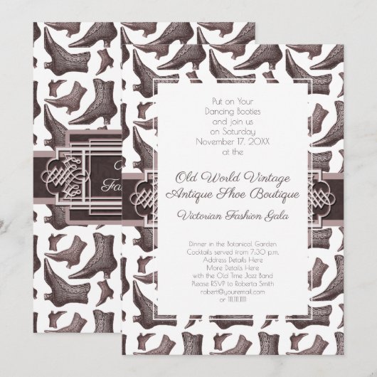  Show van de Victoriaans Mode Gala Kaart (Voorkant / Achterkant)
