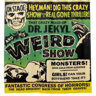 Show van dr. Jekyl's Weird Spook Douchegordijn