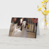 Show van een bokgeit kaart (Gele Bloem)