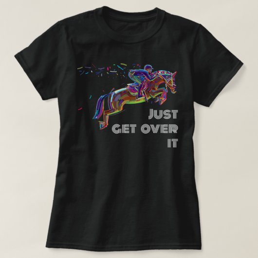 Show van Engelstalig paard die er gewoon overheen T-shirt (Design voorkant)