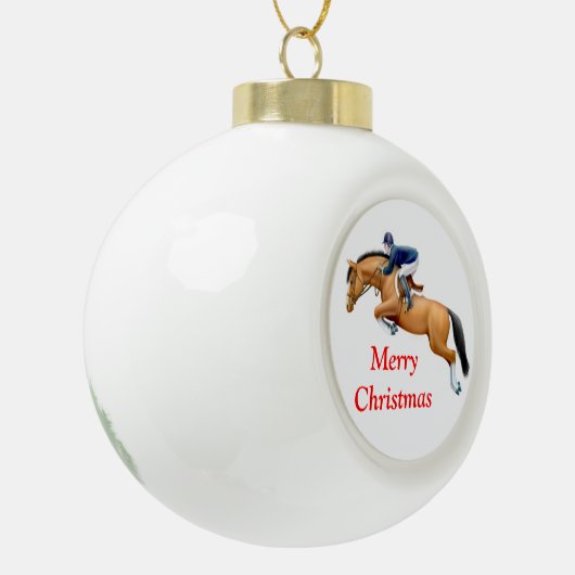 Show van Equestrië Jumper Horse kerstversiering Keramische Bal Ornament (Links)