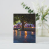 Show van fonteinen - Warschau 's nachts Briefkaart (Staand voorkant)