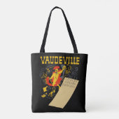 Show van het theater in Vaudeville Abstracte Kuns Tote Bag (Achterkant)