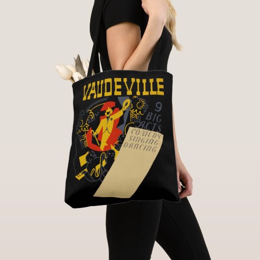 Show van het theater in Vaudeville Abstracte Kuns Tote Bag (Dichtbij)