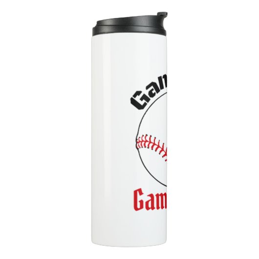 Show van honkbalspel thermosbeker (Gedraaid links)