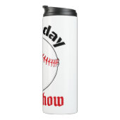 Show van honkbalspel thermosbeker (Geroteerd rechts)