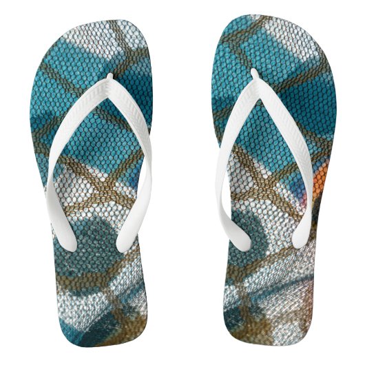 Show van internetverbindingen als een patroon van teenslippers (Voetbed)