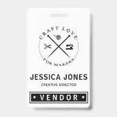 Show van leverancier/Craft Fair NameTag Badge (Achterkant)