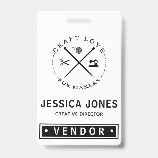 Show van leverancier/Craft Fair NameTag Badge (Voorzijde)