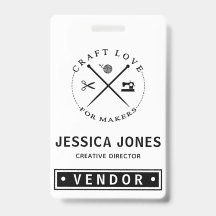Show van leverancier/Craft Fair NameTag