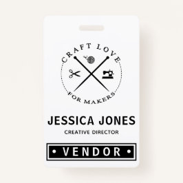 Show van leverancier/Craft Fair NameTag Badge