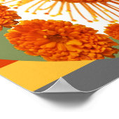 SHOW van MARIGOLD Flower : decoratieve kunst Poster (Hoek)