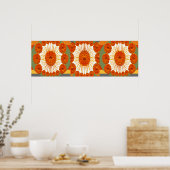 SHOW van MARIGOLD Flower : decoratieve kunst Poster (Keuken)