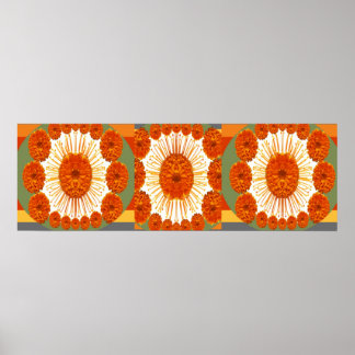 SHOW van MARIGOLD Flower : decoratieve kunst Poster