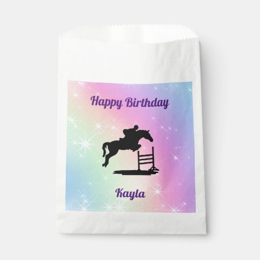 Show van paarden - Birthday Party Favor Bags Bedankzakje (Voorkant)