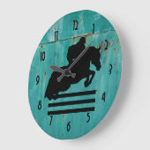 Show van paarden Hunter Jumper Silhouette Grote Klok (Hoek)