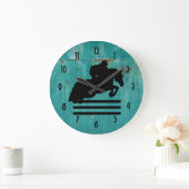 Show van paarden Hunter Jumper Silhouette Grote Klok (Huis)