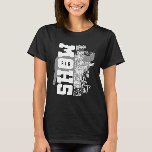 Show Varkens T - shirts Boerderij Dier (Voorkant)