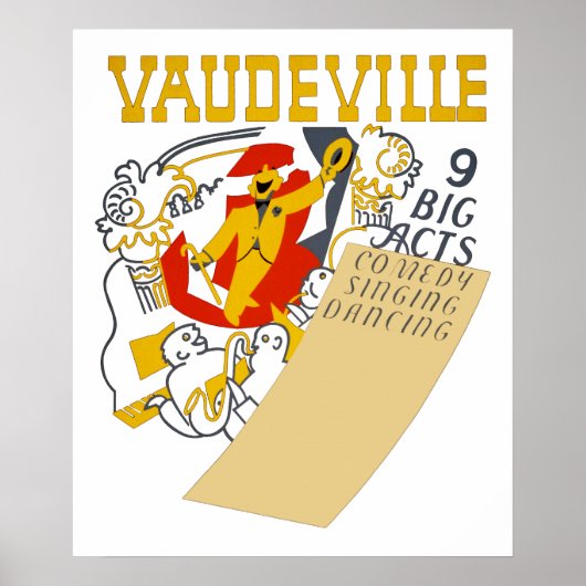  Show Vaudeville Poster Abstracte kunst (Voorkant)
