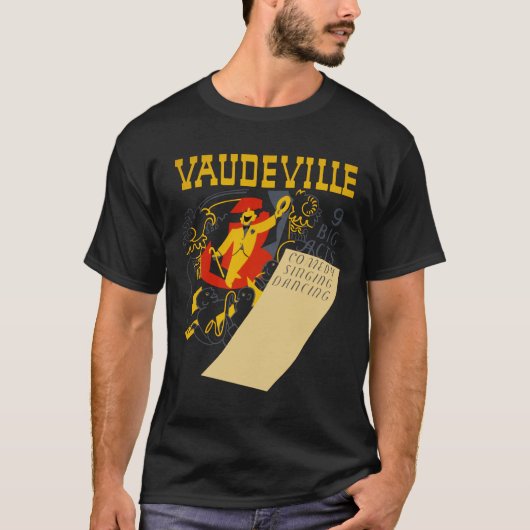  Show Vaudeville Poster Abstracte kunst T-shirt (Voorkant)
