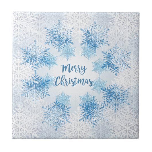 SHOW VLAKT PATTERN ZEER kerstmis Tegeltje (Voorkant)