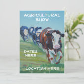 Show voor de landbouw Uitnodigingen 4 koeien (Staand voorkant)