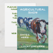 Show voor de landbouw Uitnodigingen 4 koeien (Voorkant / Achterkant)