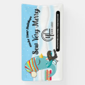 Show voor kerstnaaimachines voor het kantelen spandoek (Verticaal)