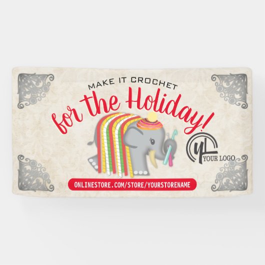 Show voor kerstvaartuigen met haakhaak met ganzeno spandoek (Horizontaal)