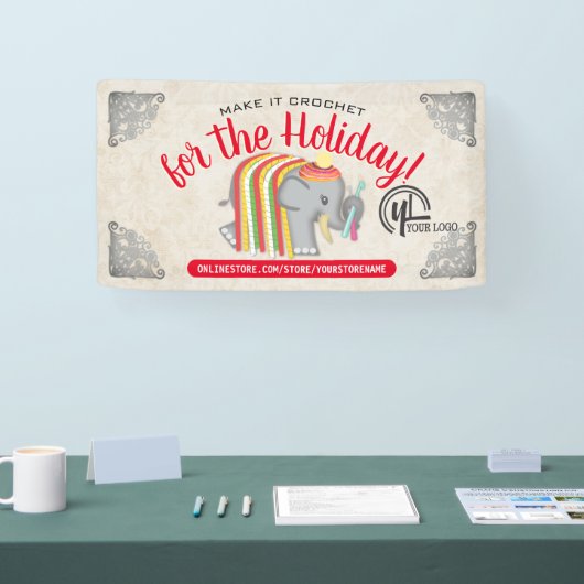 Show voor kerstvaartuigen met haakhaak met ganzeno spandoek (Beurs)