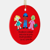 Show vriendelijkheid in alles wat je doet. keramisch ornament (Rechts)