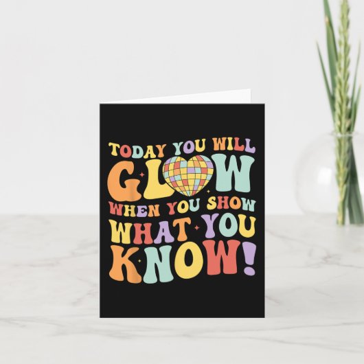 Show Wat je weet Test Testing Day Teacher Student Kaart (Voorkant)