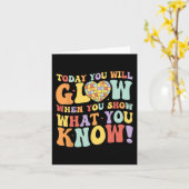 Show Wat je weet Test Testing Day Teacher Student Kaart (Gele Bloem)