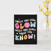 Show Wat je weet Test Testing Day Teacher Student Kaart (Gele Bloem)