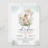 Show waterverf baby bosland deerflower greenery kaart (Voorkant)