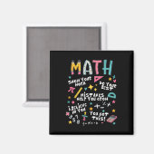 Show Your Work Funny Math Teacher First Day Back T Magneet (Voorkant / Achterkant)