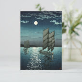 Showa Era, Boat van Tsuchiya Koitsu Bedankkaart (Staand voorkant)