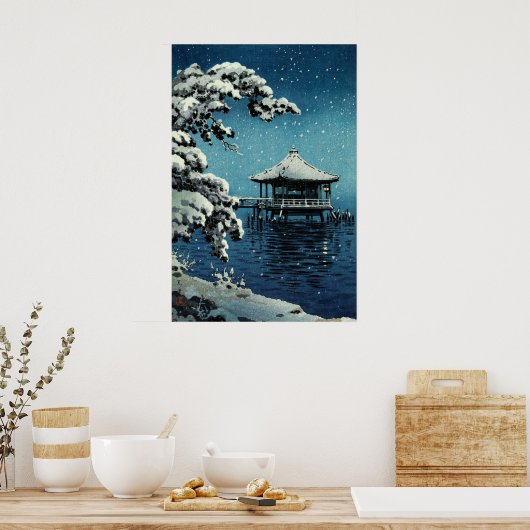 Showa Era, winter door Tsuchiya Koitsu Poster (Keuken)