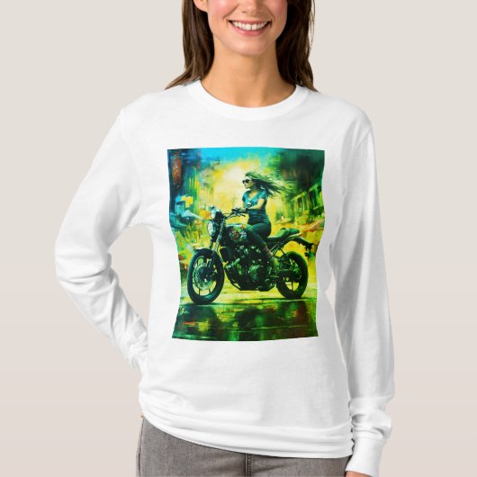 "SHOWBIKE Bikers Vrouw T-shirt (Voorkant)