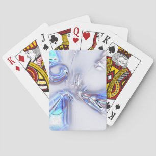 Showblue vlekken die zilvermetaal of waterig zijn pokerkaarten