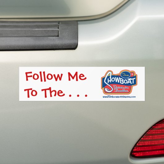 Showboot Drive in Bumpersticker (Op auto)