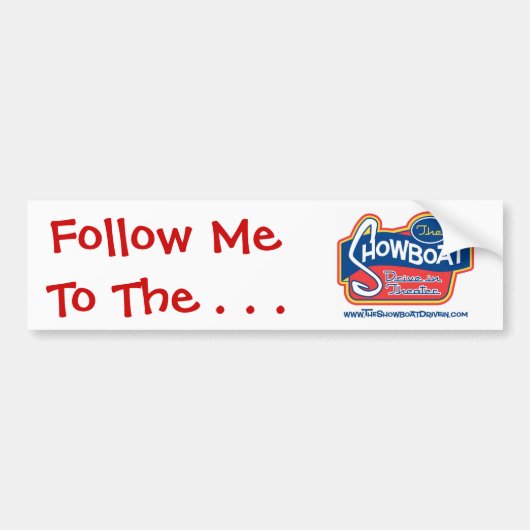Showboot Drive in Bumpersticker (Voorkant)