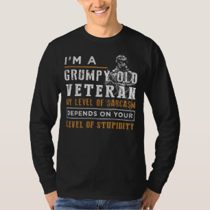 Showcase Humor & Valor met Grumpy Old Veteran T-sh T-shirt