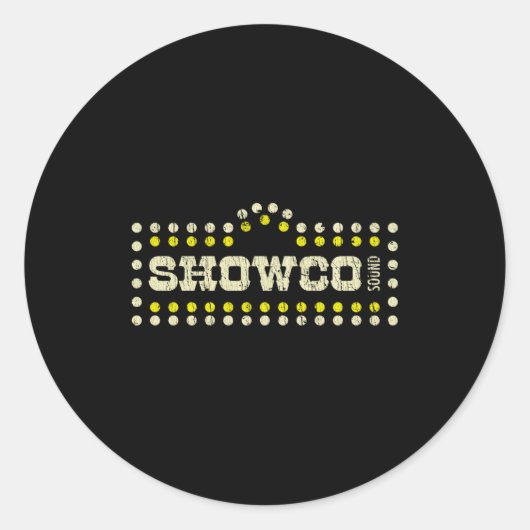 Showco Sound 1970  Ronde Sticker (Voorkant)