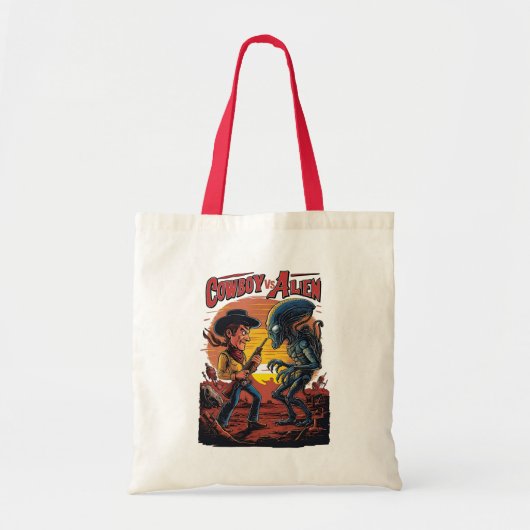 Showdown bij Sundown - Cowboy vs. Alien Tote Bag (Voorkant)