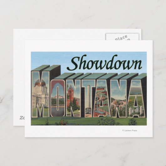 Showdown, Montana Briefkaart (Voorkant / Achterkant)