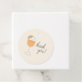 Shower and Spritz Bubbly Cocktail Bridal Shower Bedankjes Labels (In situ)