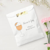 Shower and Spritz Bubbly Cocktail Bridal Shower Bedankzakje (Gezegeld)