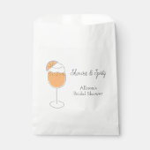 Shower and Spritz Bubbly Cocktail Bridal Shower Bedankzakje (Voorkant)